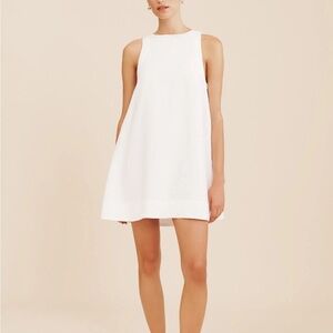 NEW POSSE White Linen Poppy Dress